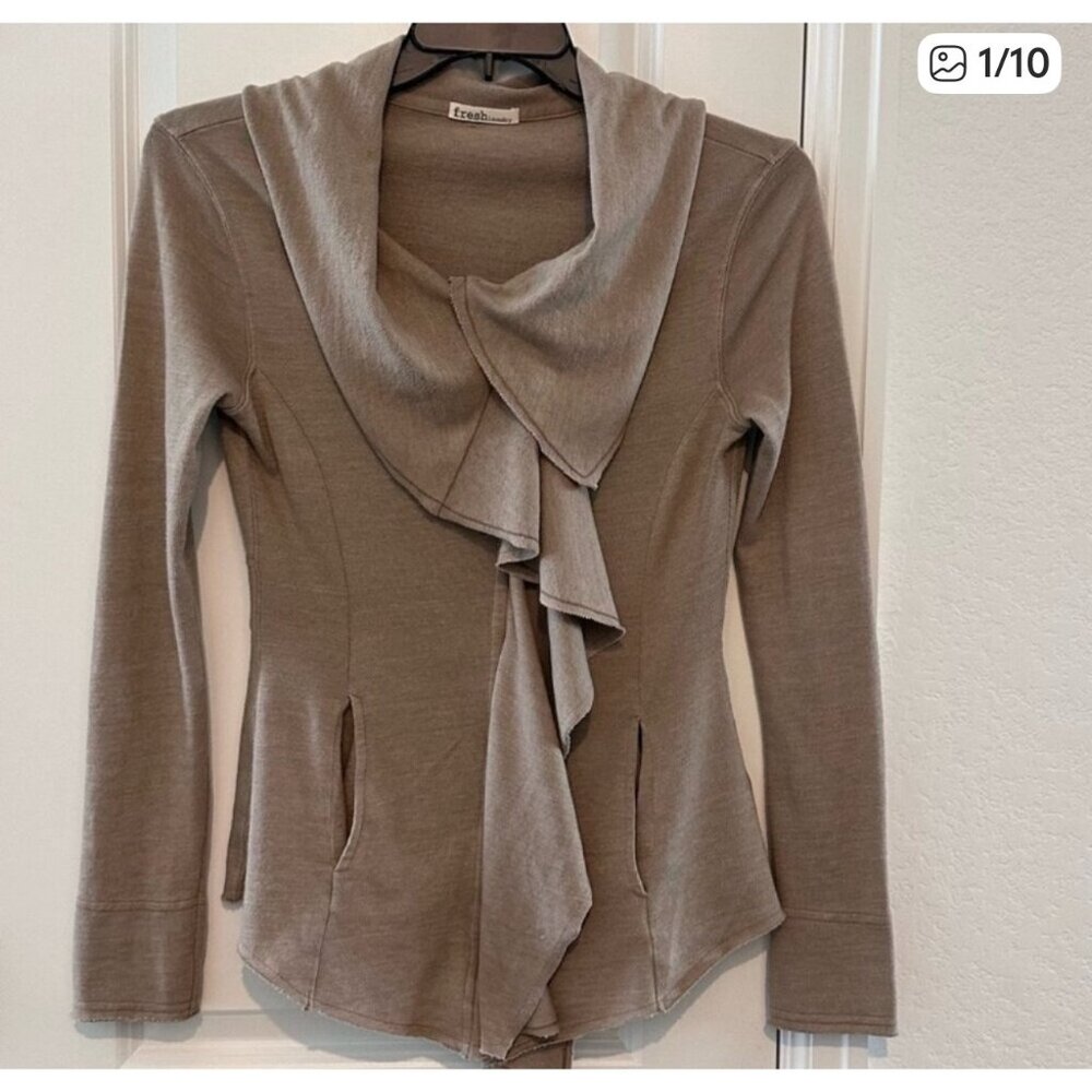 Fresh Laundry Womens XS Ruffled Open Cardigan - Picture 2 of 10